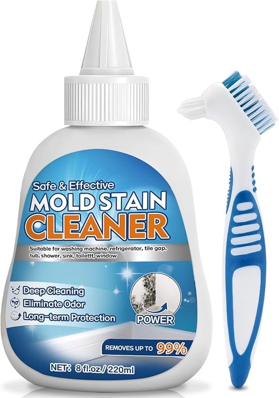 Vigorder Mold Stain Cleaner Gel, 8 FL oz Heavy-Duty Household Cleaner for Washing Machine Gasket, Shower Caulk