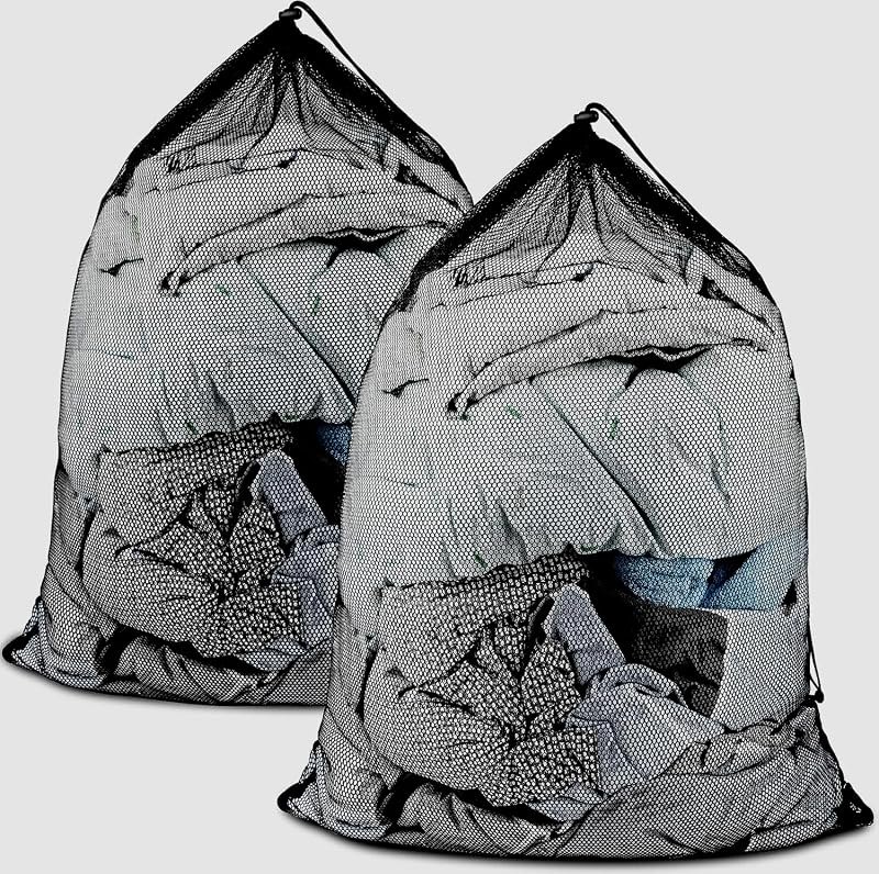 Large Mesh Laundry Bags: 2 Pack 24" x 36" Heavy Duty