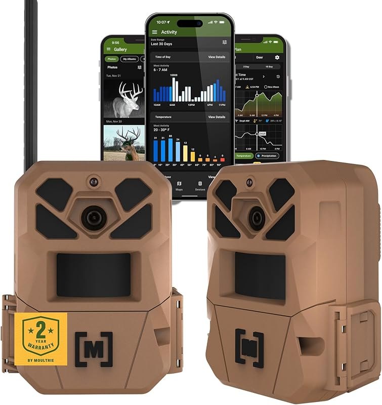 Moultrie Edge 3 Cellular Trail Camera - 2-Pack, 40MP, 0.5s Trigger — cellular trail cam for trail camera no glow