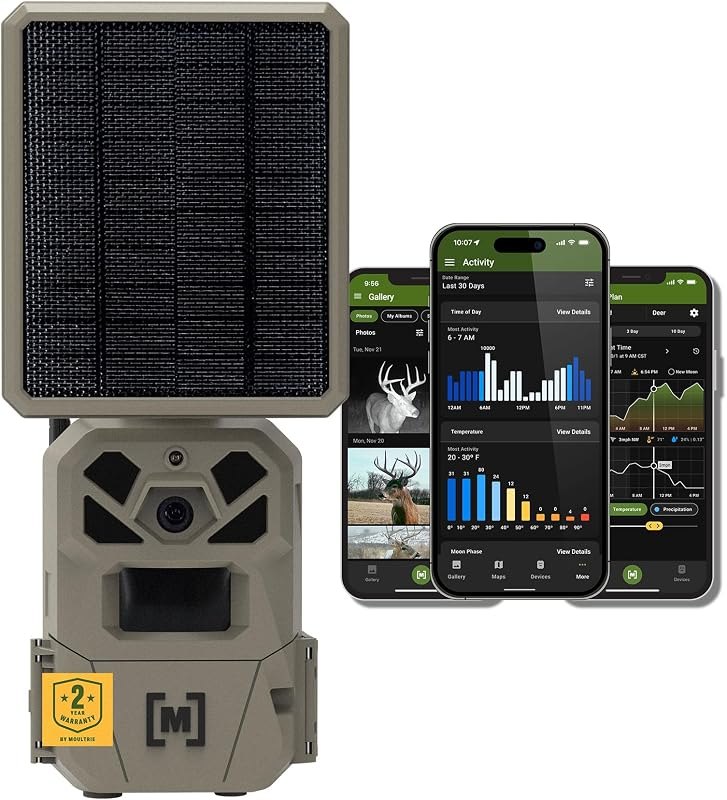 Moultrie Edge Solar Cellular Trail Camera - Integrated Solar, 40MP — trail camera no glow pack for trail camera no glow