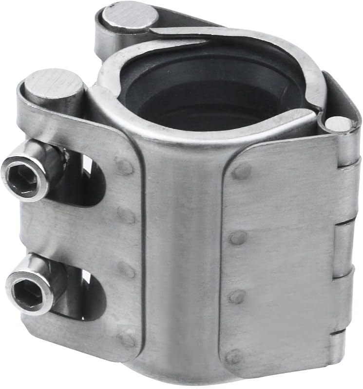 1 Pcs DN32 Pipe Repair Clamp 304 Stainless Steel Leak Sealer for 3/5 Inch Inner Diameter, Pipe Connectors for Plastic