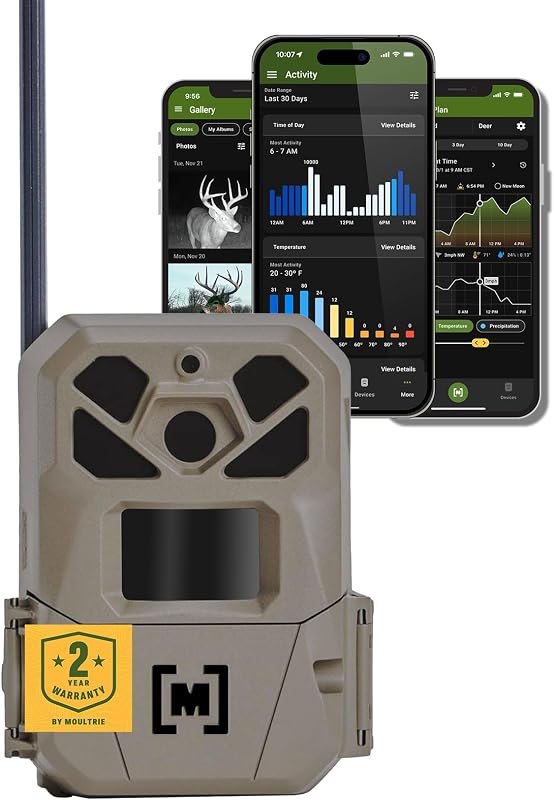 Moultrie Edge 3 PRO Cellular Trail Camera - 50MP Image Sensor - 1440p QHD Video with Audio - AI Buck Detection - GPS -