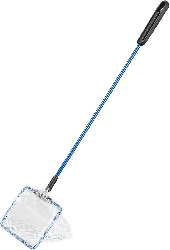 AQUANEAT Aquarium Fish Net, Small Fish Tank Cleaning Net, Food Wastes Skimmer for Small Ponds and Pools —
