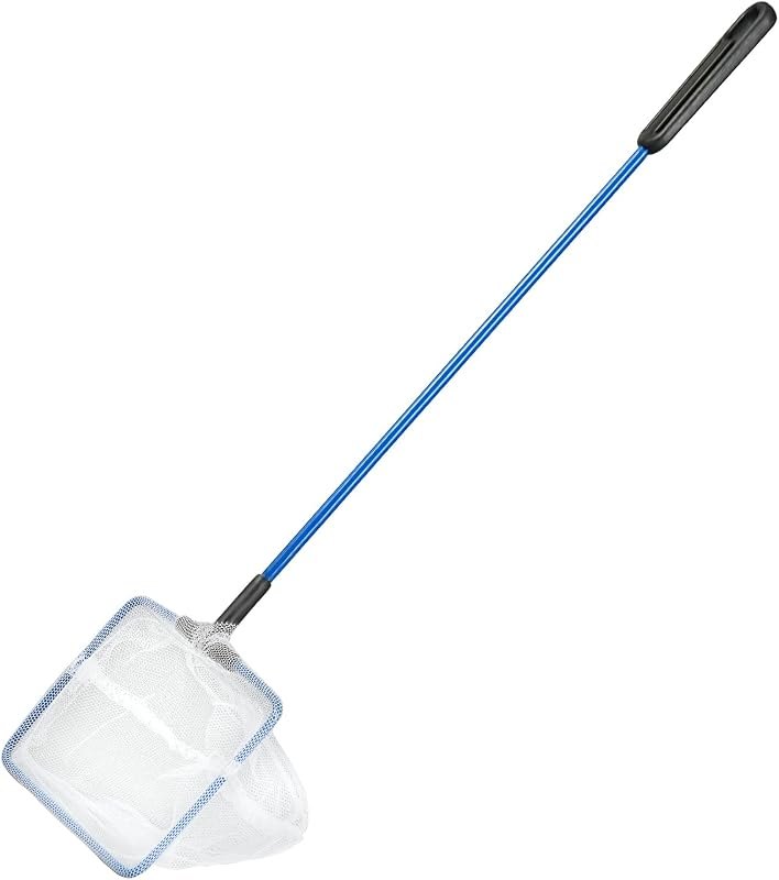 AQUANEAT Aquarium Fish Net, Small Fish Tank Cleaning Net, Food Wastes Skimmer for Small Ponds and Pools —