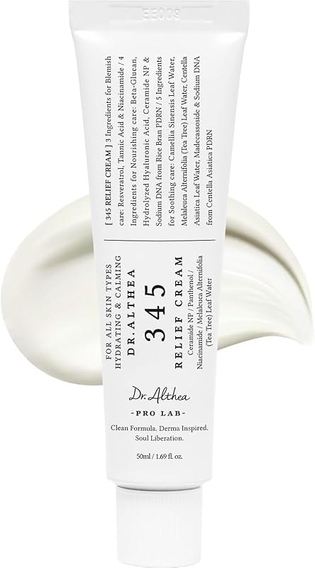 Dr.Althea 345 Relief Cream, 1.69 Fl Oz (Ver.2 - Pack of 1) — ceramide moisturizer for non comedogenic moisturizer