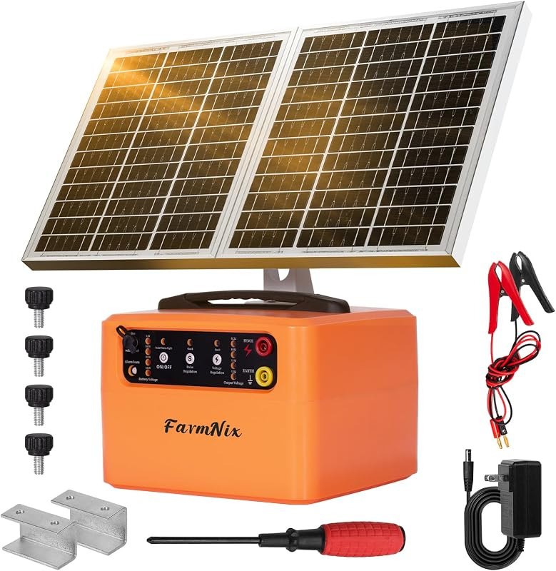 30 Miles Solar Electric Fence Charger, 0.3-1.5J for Livestock Farm — electric-fence-charger-repla for electric fence