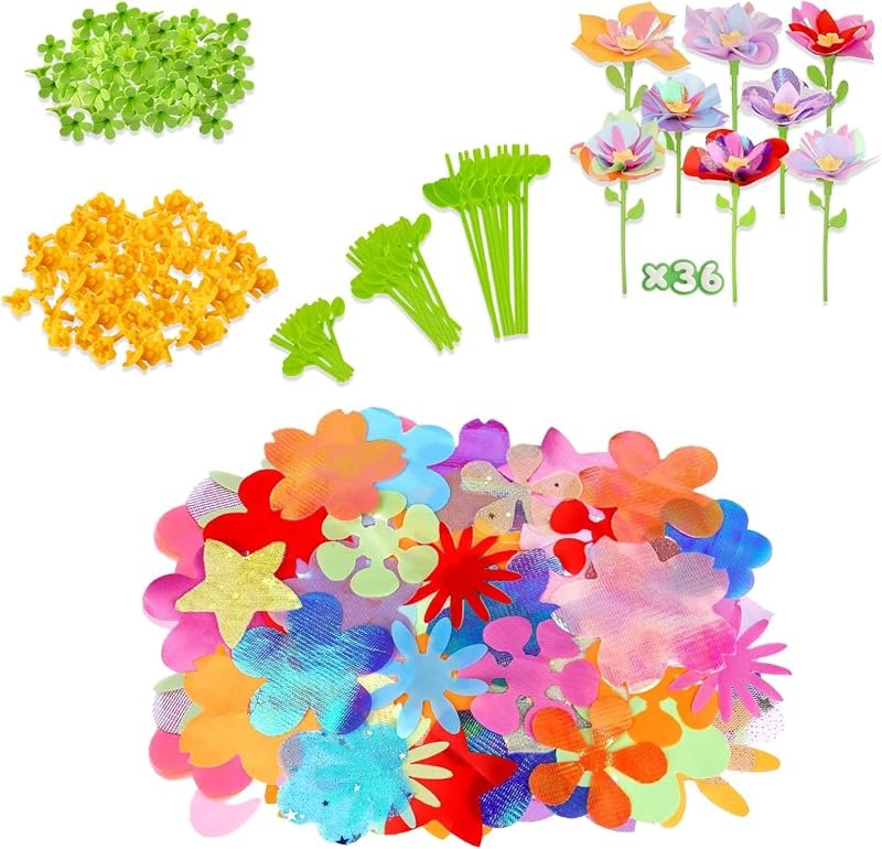 DIY Flower Craft Kit Accessories - Make 36 Extra Fabric Flowers
