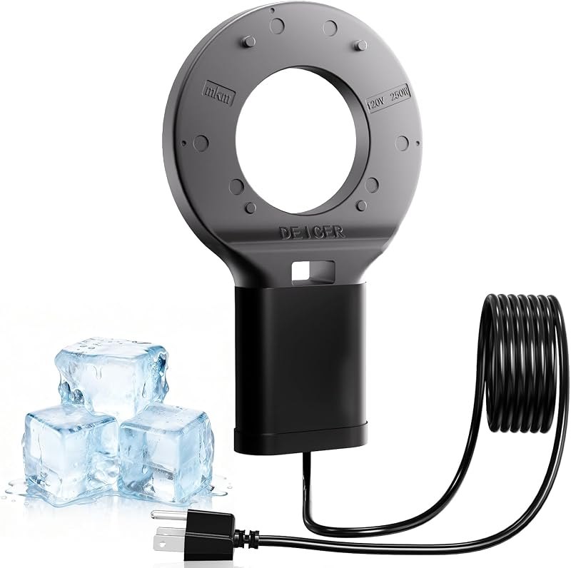250W Utility De-Icer Submergible Cast Aluminum Chicken Water Heater for Livestock Tank Heater Bird Bath Heater in
