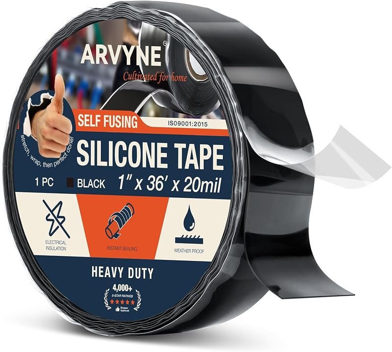 Self Fusing Silicone Tape 1" x 36' - Rubber Emergency Repair Tape — pipe leak tape kit for pipe leak tape durable