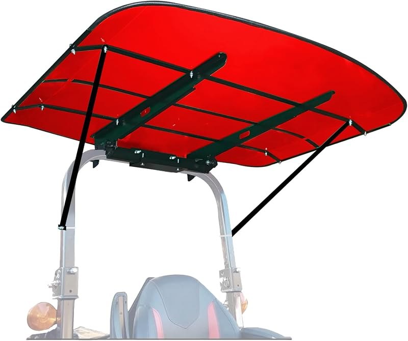52" x 52" Universal Tractor Canopy for ROPS - Heavy-Duty Adjustable Sun Shade & Rain Cover, Fits All 2"x2" or 2"x3"