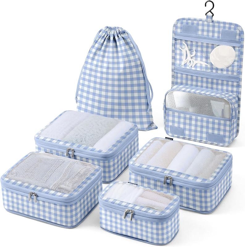 Vandel Compression Packing Cubes for Women, Set with Hanging Toiletry Bag — set for best packing cubes