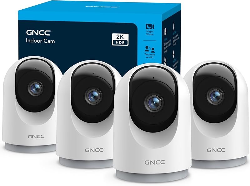 GNCC 5G Cameras for Home Security Indoor, Pet/Dog/Baby w Phone App, 4Pcs — Cameras and the accessories that mak for