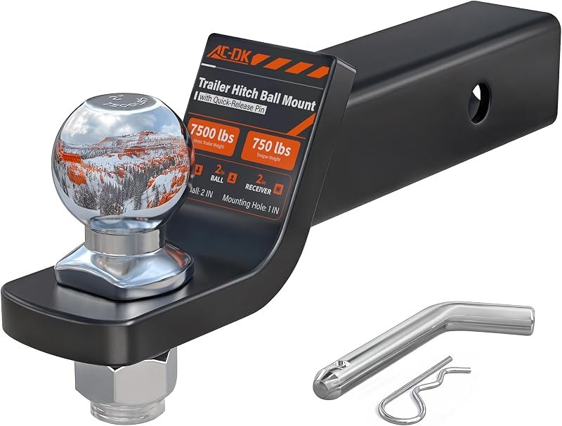 Trailer Hitch Ball Mount with 2" Ball for 2-Inch Receiver — trailer-hitch-amazon for trailer hitch no subscription