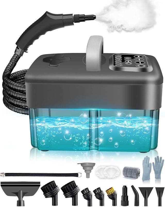 Steam Cleaner for Home - 1600ML Water Tank 15s Heat-Up Portable Steamer for Cleaning, 6 Level Adjustable, 2500W