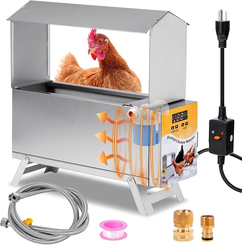 1.5 Gallon Heated Chicken Waterer Freeze Proof for Winter — Waterers, nest boxes, and safe heat. for waterers nest