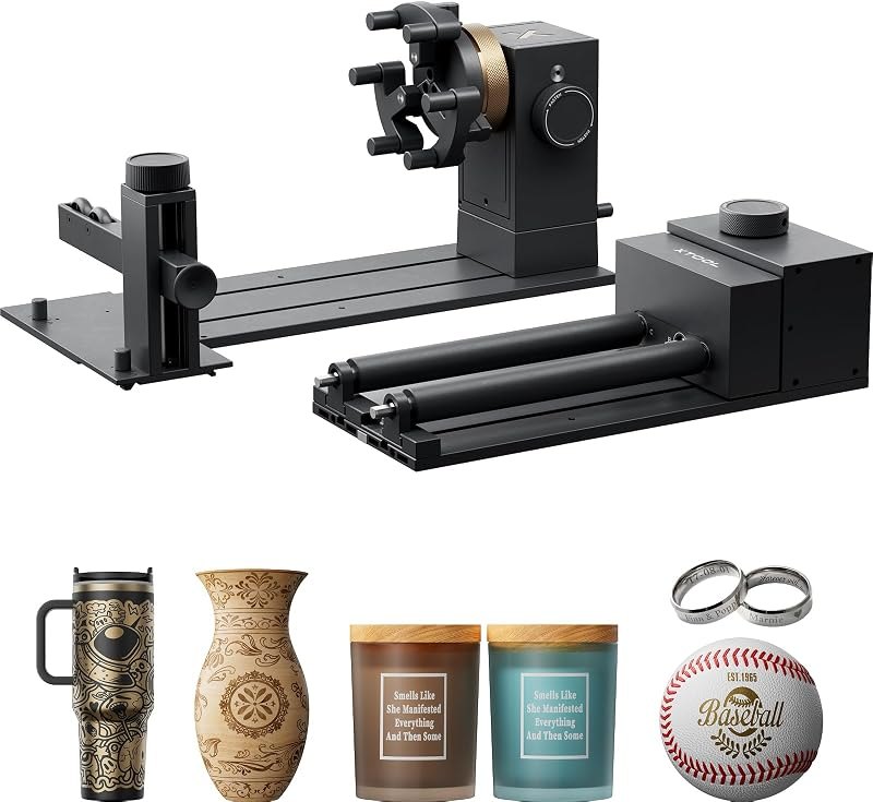 xTool RA3 World's First Smart MagSwap Rotary for xTool P3, F2 Ultra, F1 Ultra, F2 Laser Engraver, 360° LiDAR Mapping