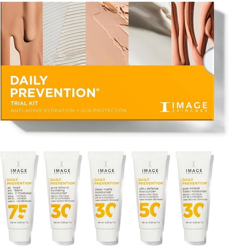 IMAGE Skincare DAILY PREVENTION Discovery Kit, 5-Piece SPF Moisturizer Set & Broad Spectrum Sunscreen — mineral