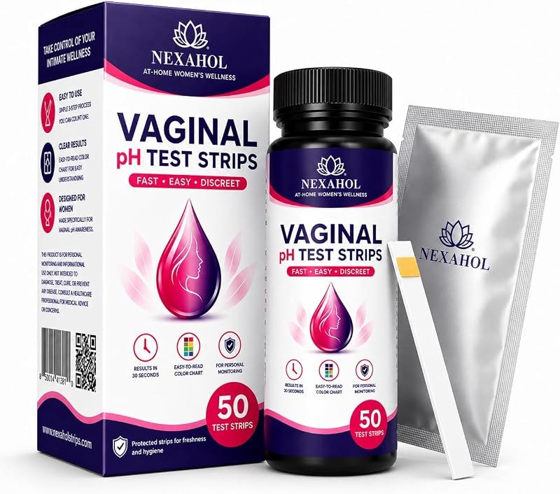 Vaginal pH Test Strips for Women, 50 Count, pH Balance Kit — Comparisons for home for comparisons