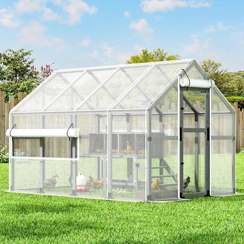 COZIWOW Chicken Coop with Full Waterproof Cover, 9' Extra Large House, Gray — best Chicken Coop for chicken coop kit