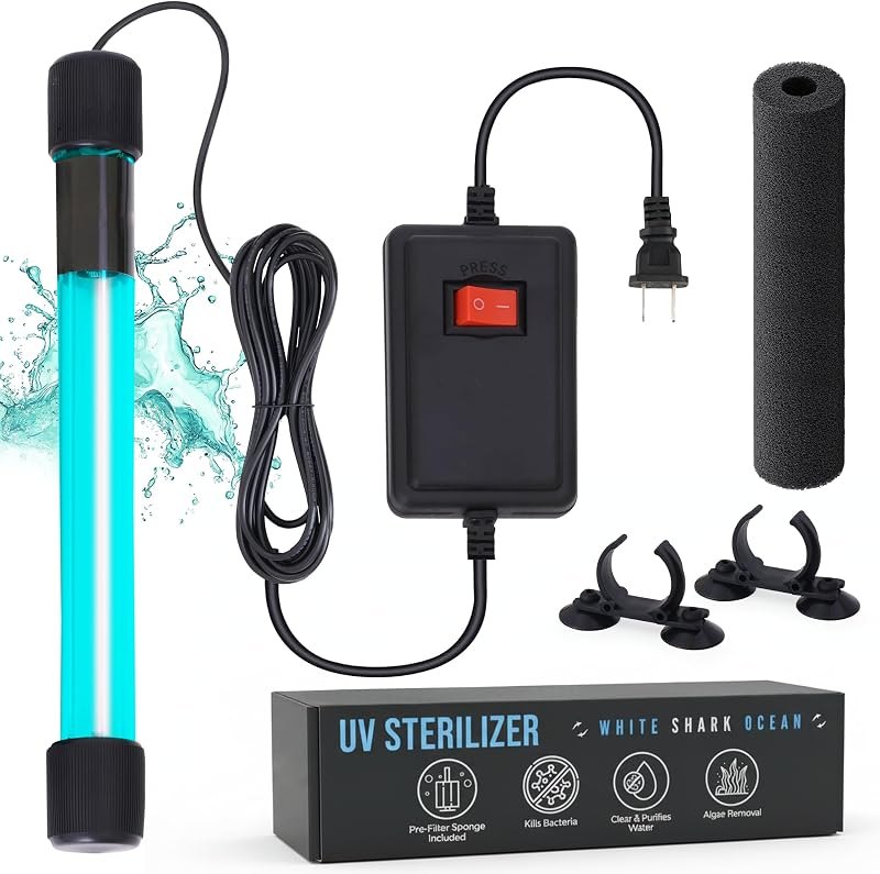 13W UV Water Clarifier with 9.84 ft Cable for Up to 300 Gallon Aquariums, Ponds & Water Features — uv-clarifier-pond