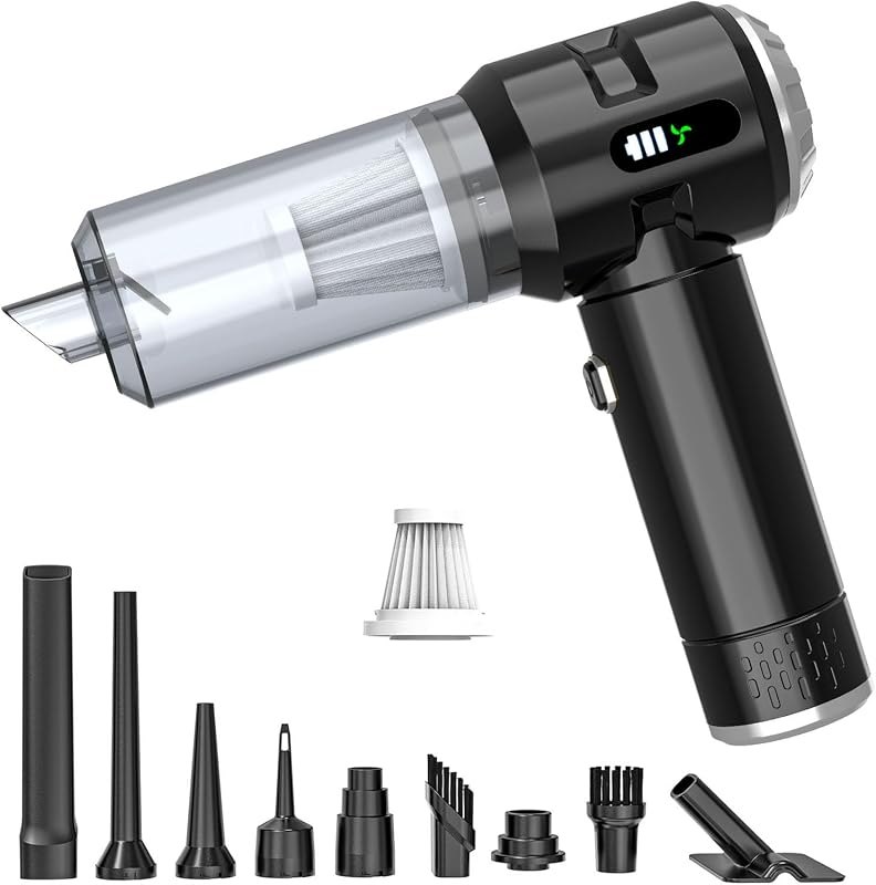 Sycoodeal Handheld Car Vacuum Cleaner, 25000PA Strong Cyclonic Suction Portable Mini Vacuum Cordless with Digital