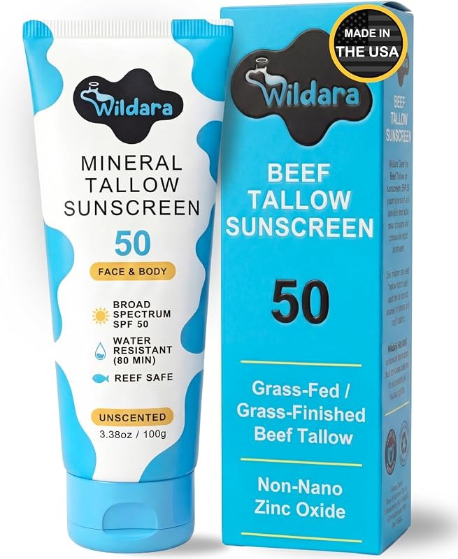 Beef Tallow Sunscreen SPF 50 — mineral sunscreen face heavy duty for mineral sunscreen face durable heavy duty