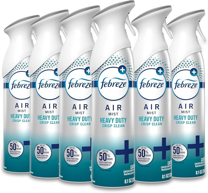 Febreze Air Mist, Air Freshener Spray, Odor Fighting Room Spray, Deodorizer for Home Bathroom Kitchen Office Apartment