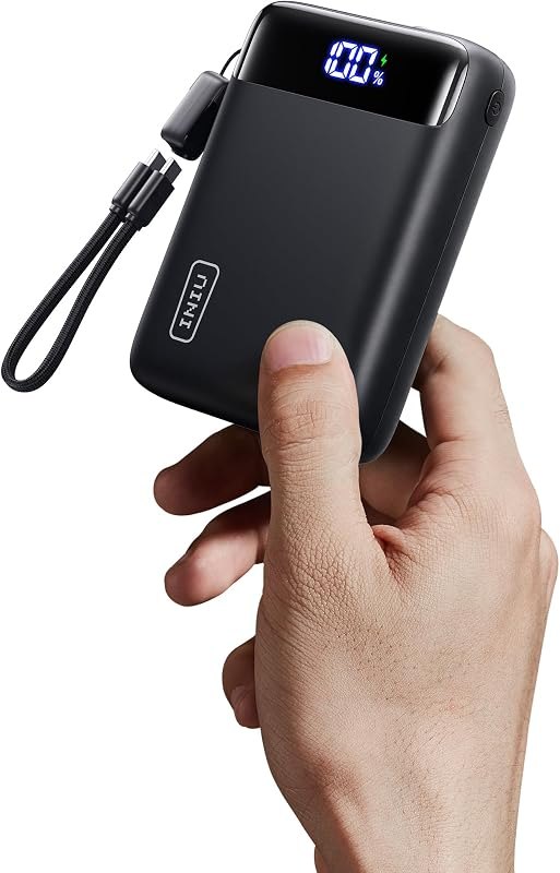 Portable Charger, Smallest 20000mAh 22.5W Fast Charging Power Bank | USB-C Cable, Flight-Safe, Travel Essentials, Flashlight, Battery Pac...