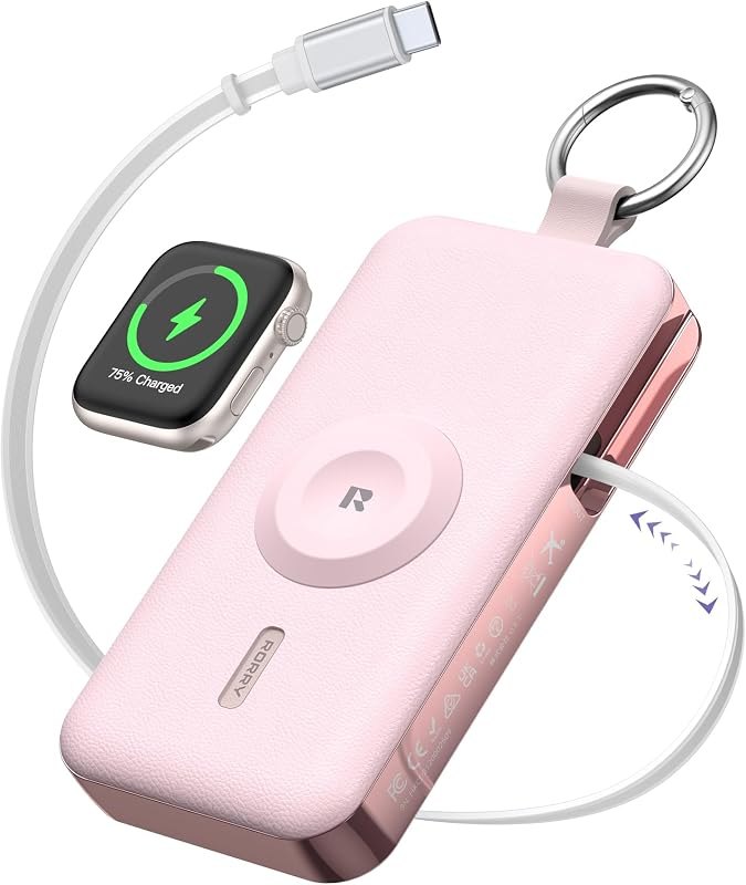 RORRY CharmGo Portable Charger 3 in 1 iPhone Power Bank for Apple 12000mAh — MagSafe for best power bank