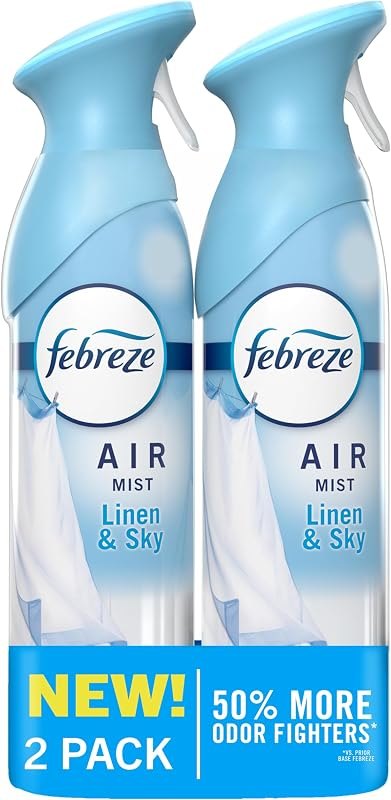 Febreze Air Mist, Air Freshener Spray, Odor Fighting Room Spray, Deodorizer for Home Bathroom Kitchen Office Apartment