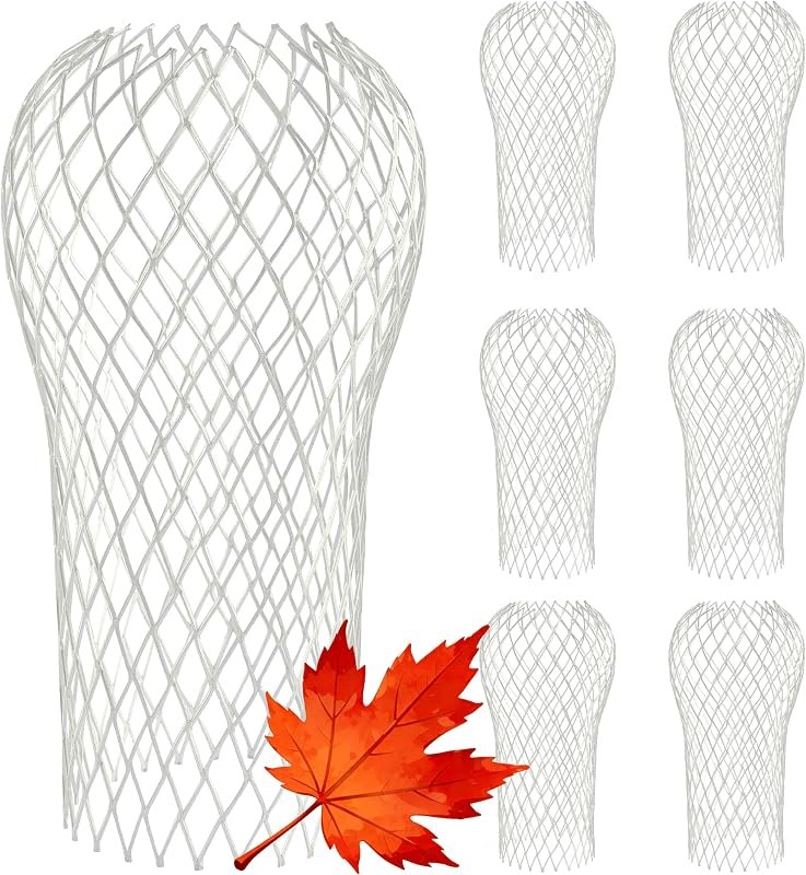 6 Pack Gutter Downspout Guards, OLULU Aluminum Leaf Filter,Gutter Downspout Screen Protector for Outdoor Rain System —