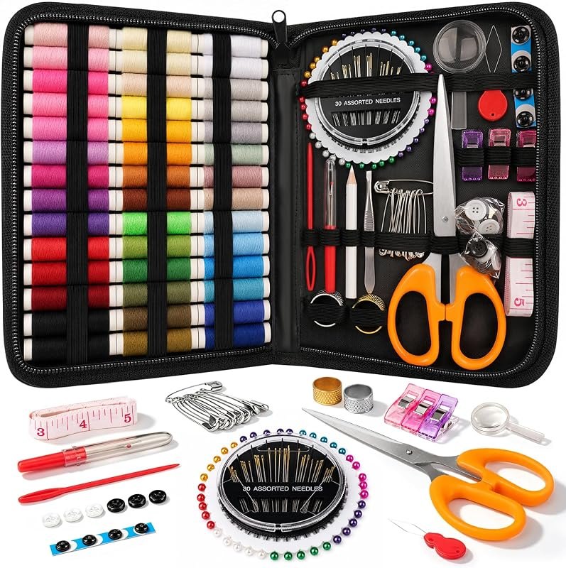 Coquimbo Sewing Kit Travel for Adults Beginner, 160 Pieces Sewing Supplies