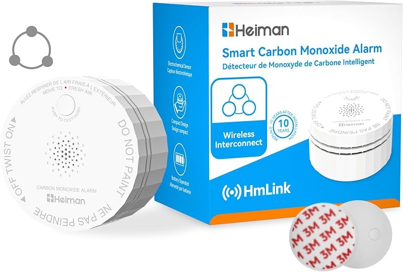 Heiman Carbon Monoxide Detectors, Interconnected, UL 2034 5th Ed, C1-R — carbon monoxide detector kit for carbon