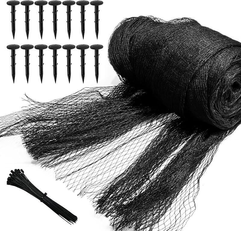15 x 30 Ft Koi Pond Netting Kit for Leaves, Pond Net Floating Guard, Pond Net Cover Protect Fish Koi from Birds Cats