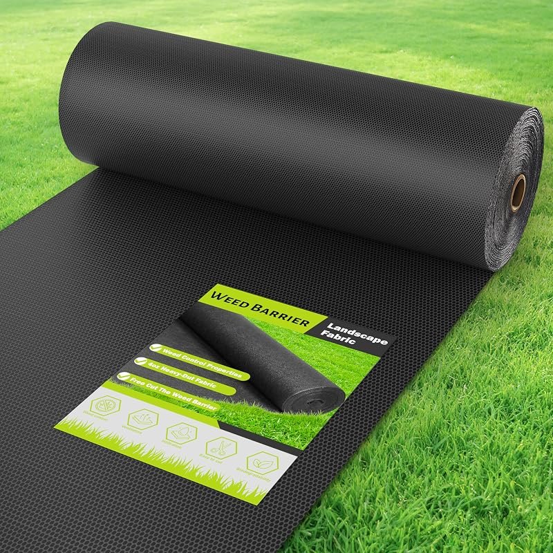 4oz Non-Woven Geotextile Weed Barrier Fabric, 3FTx100FT Heavy Duty Durable Landscape Fabric for Gardening