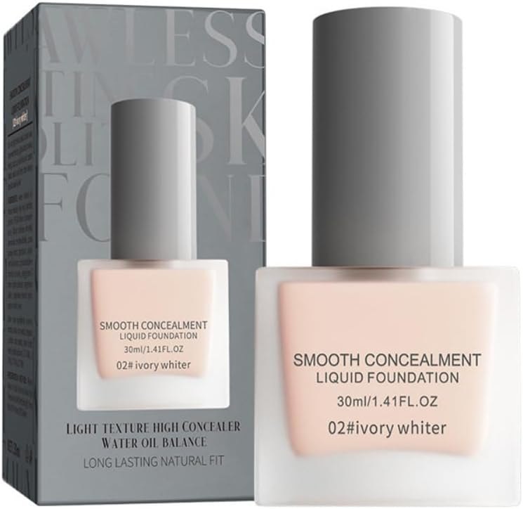 Liquid Foundation Buildable Full Coverage Pack of 2 (Natural Color) — non comedogenic foundation pack for non