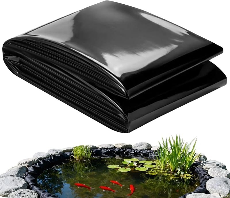 HKACSTHI Pond Liner 20 Mil HDPE Pond Liners for Outdoor Ponds Preformed Pond Liner for Koi Fish Duck Pond (4 x 7 Feet)
