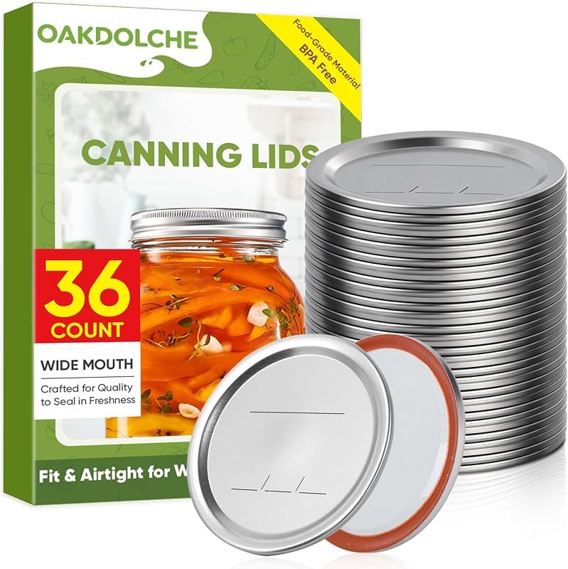 36 Pcs Wide Mouth Mason Canning Jar Lids (86mm) — mason jar lids regular mouth amazon for mason jar lids regular mouth