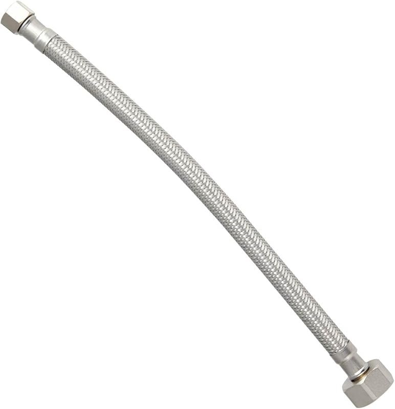16" Braided Toilet Water Supply Line,3/8"Compression x 7/8"Ballcock — toilet supply line for braided supply line under