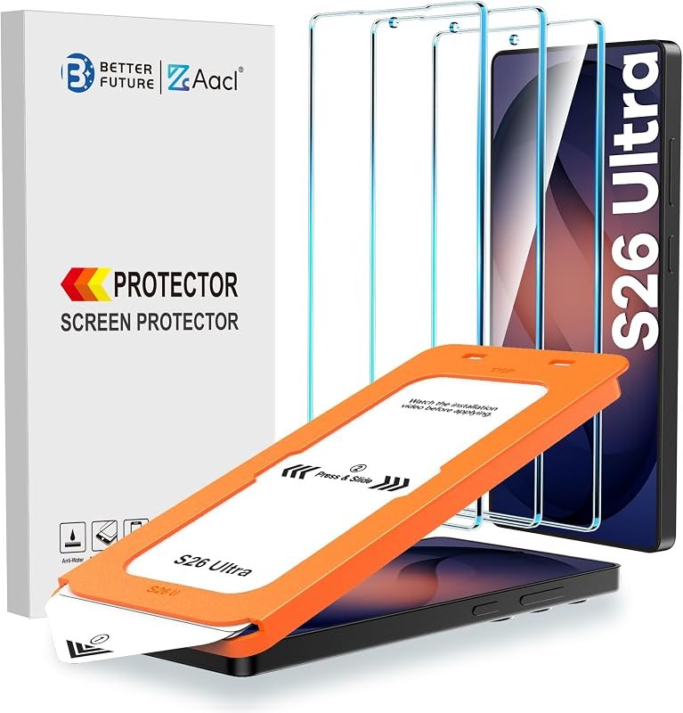 AACL 3-Pack for Samsung Galaxy S26 Ultra Screen Protector Tempered Glass — screen protector for best Samsung Galaxy