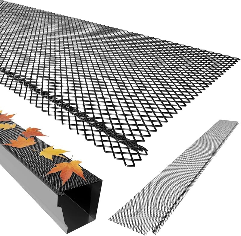 144FT Lock-in Gutter Guard, 6 Inch, Fits 4/5/6 Inch K Style Steel Snap-in Leaf Gutter Guards Micro Mesh Gutter Screens