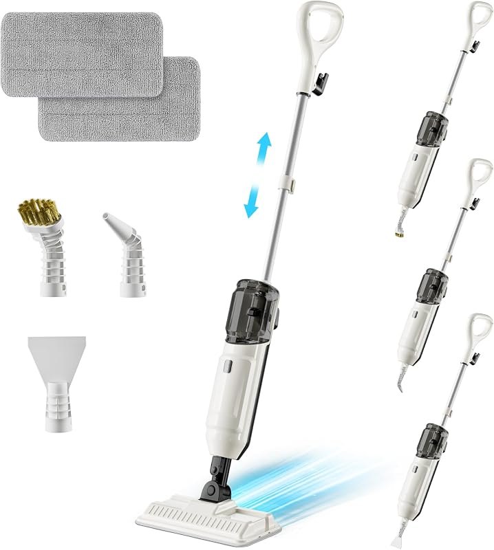 Steam Mop Cleaner 260°F Steam in 15s, 16.9oz Tank Hardwood and Tile — steam mop for handheld steam cleaner under 30