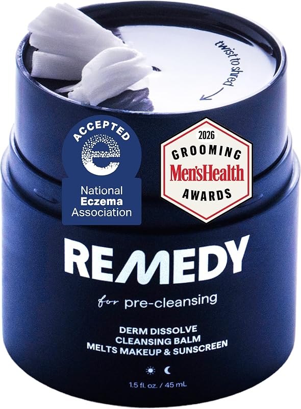 REMEDY for Pre-Cleansing, Derm Dissolve Cleansing Balm, Melts Makeup & SPF — cleansing balm replacement for cleansing