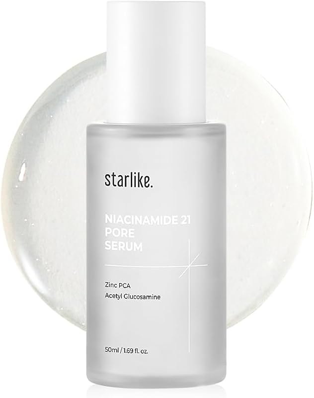 starlike Niacinamide 21% Pore Serum I 1.69 Fl oz (50ml) I Korean Moisturizing & Oil Balancing Facial Serum I Soothing