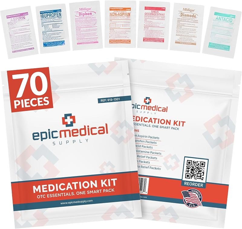 Epic Medical Supply First Aid Kit Medication Refill — first aid kit refill no leak for first aid kit refill