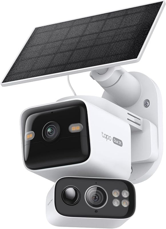 Tapo 2K Dual Lens Pan/Tilt Security Battery Camera w/Solar, C645D KIT — Cameras and the accessories that mak for