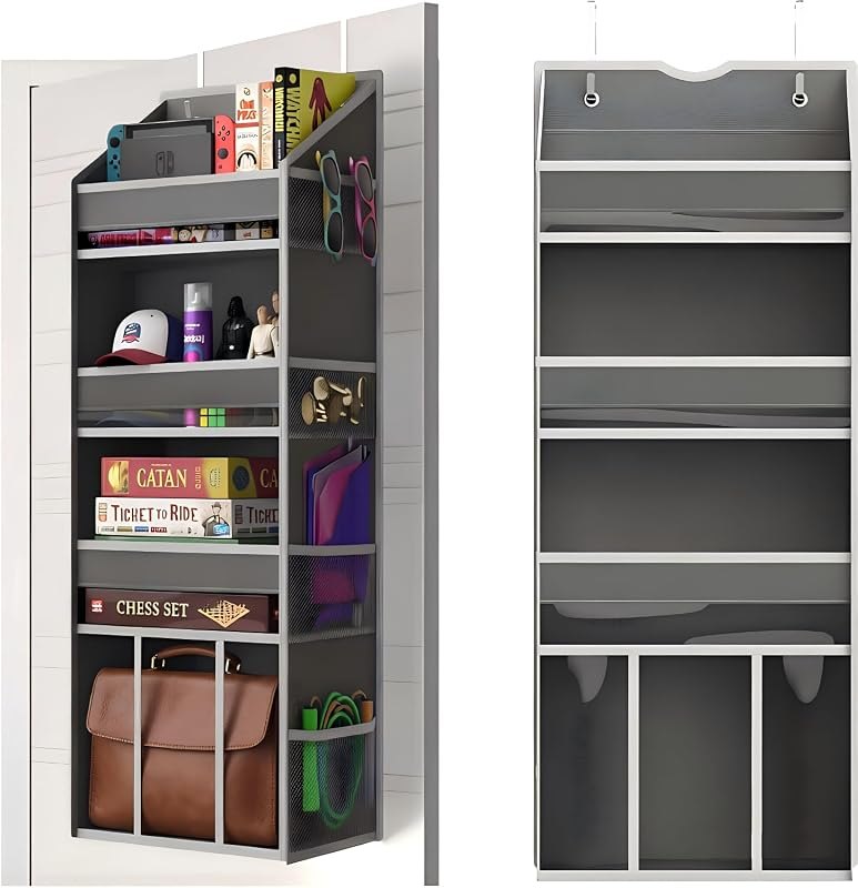 Over the Door Organizer, Compact Hanging Storage for Nursery Bathroom — over the door organizer no leak for over the