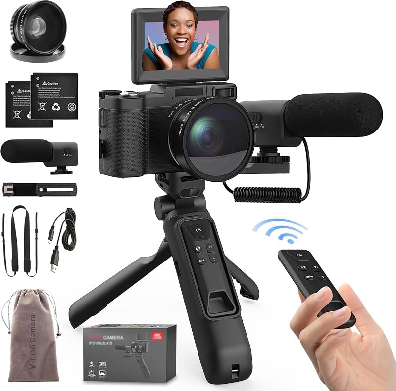 4K Vlogging Camera with Creator Accessory Kit with Wide-Angle & Macro Lens — Cameras and the accessories that mak for