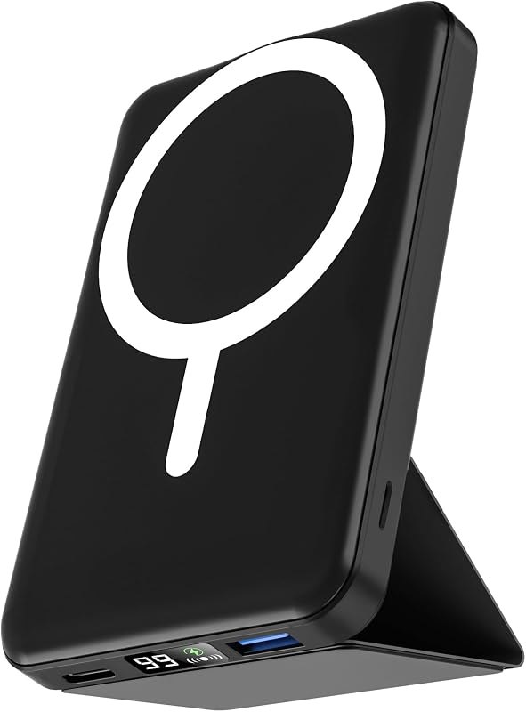 podoru for MagSafe Power Bank 10000 mAh, Foldable Magnetic Portable Charger — wireless for best power bank best rated