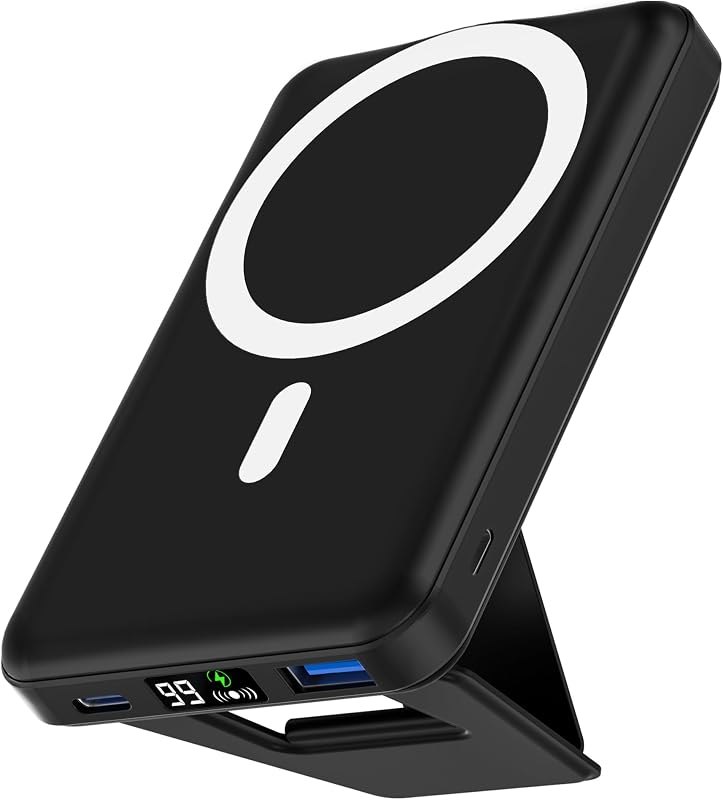 for MagSafe Power Bank, 10000 mAh Foldable Magnetic Portable Charger — MagSafe for best power bank best rated